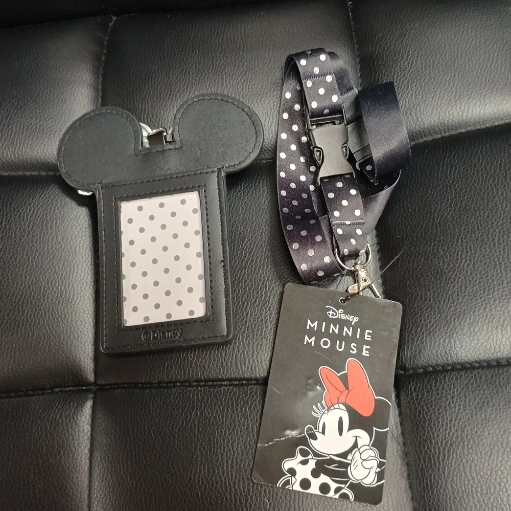 🆕 DISNEY Minnie Mouse ID Holder Lanyard - Picture 2 of 2